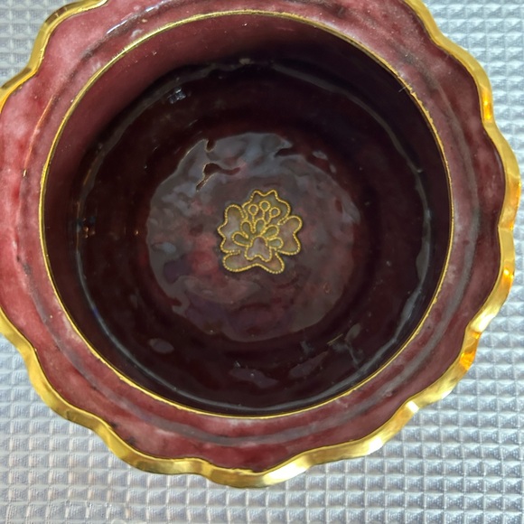 Vintage Cloisonné red rose trinket box - Picture 6 of 8